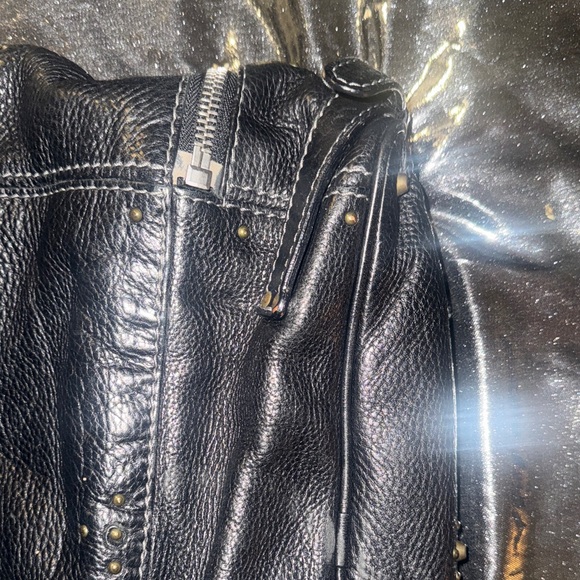 Chloe Black Leather Tote with Gold Accents - Picture 4 of 14